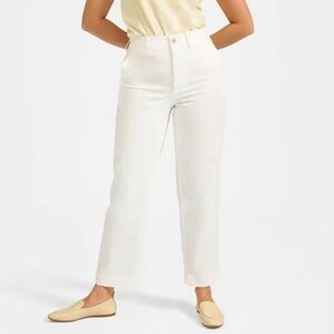 Everlane Lightweight Relaxed Chino White Straight Leg Pant Sz 4